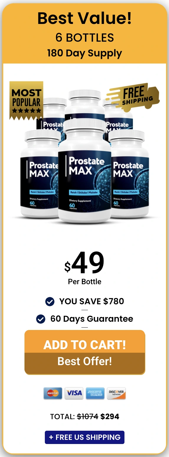 Prostate Max order six bottles
