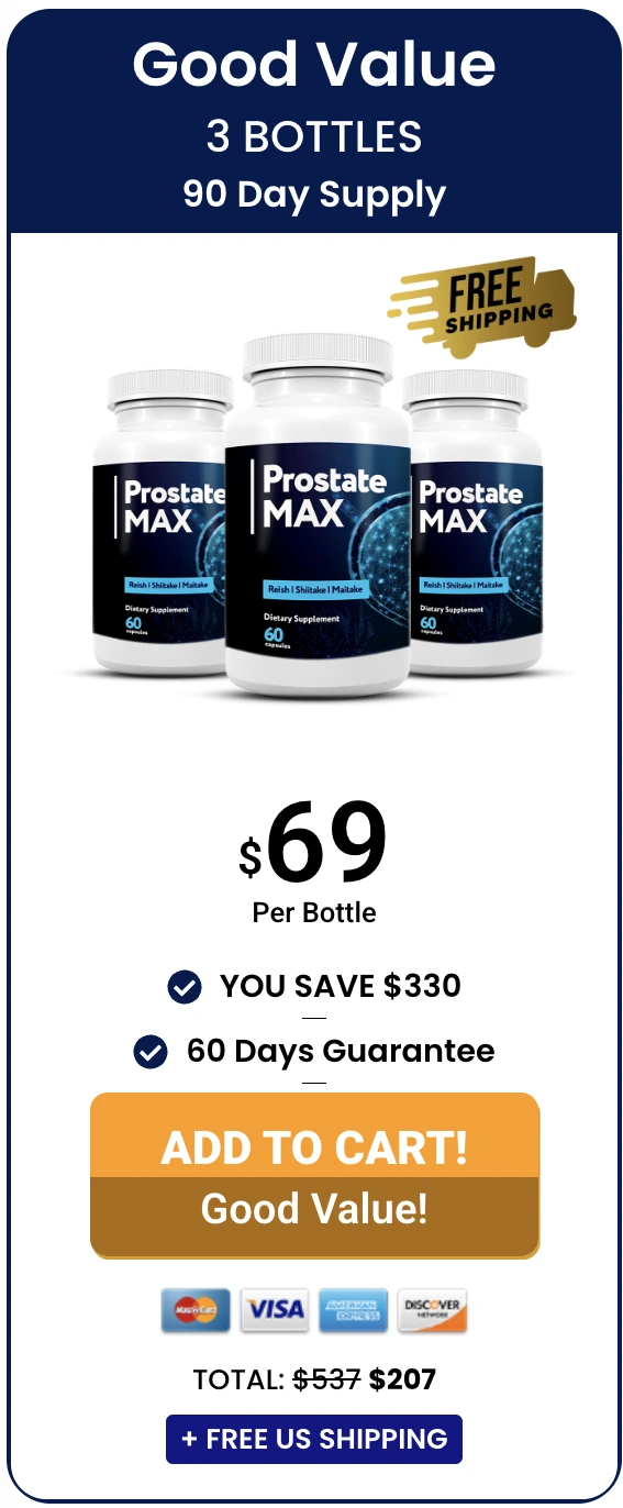 Prostate Max order three bottles